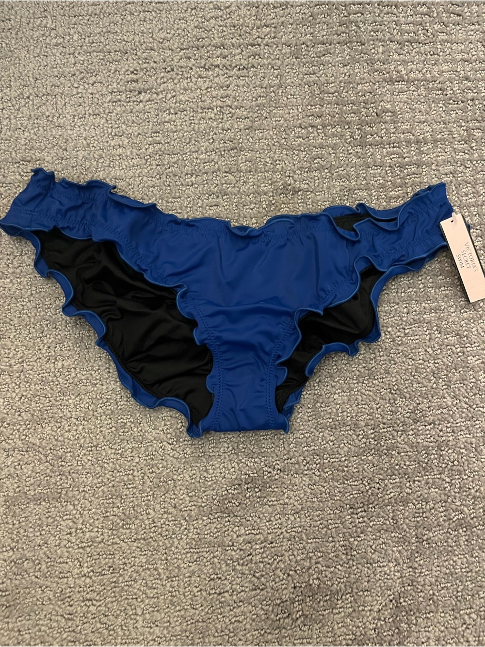 Victoria's Secret Royal Blue Ruffle Bikini Bottoms